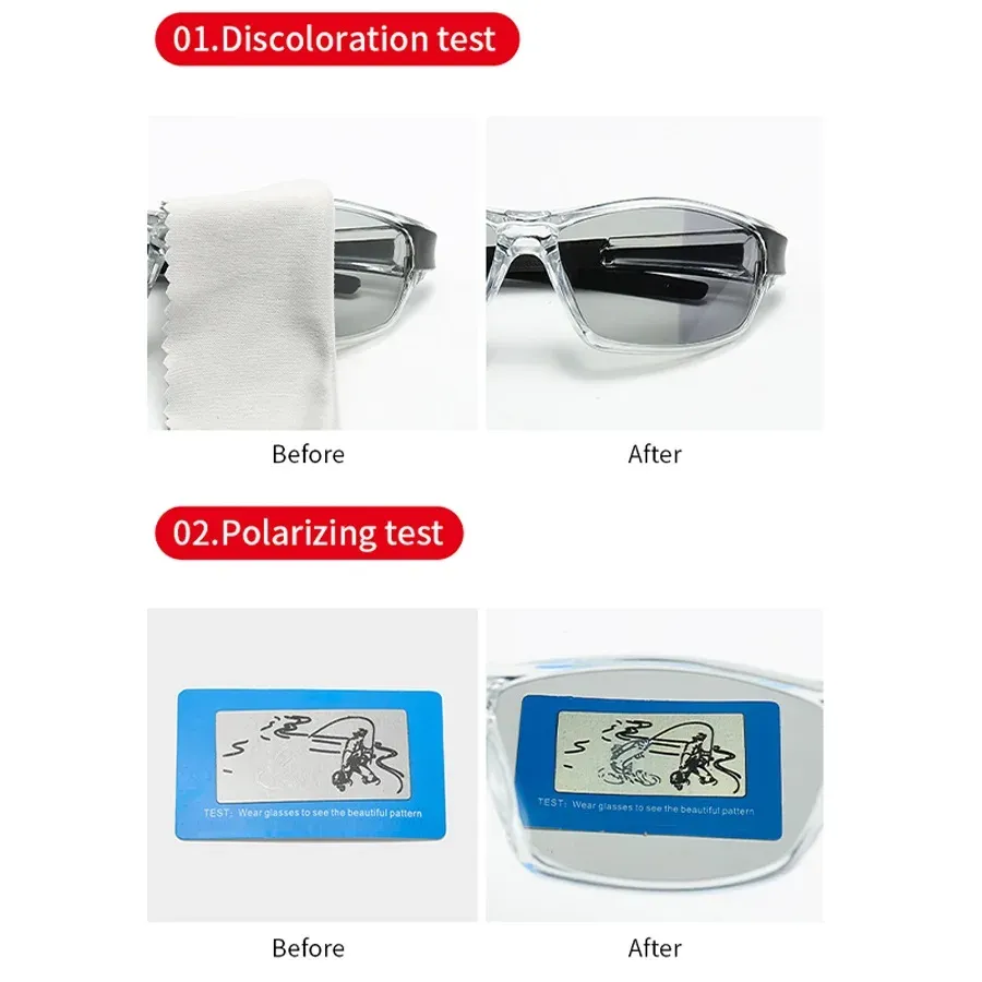 Lunettes de soleil photochromiques polarisées vintage, unisexes, protection UV400 5