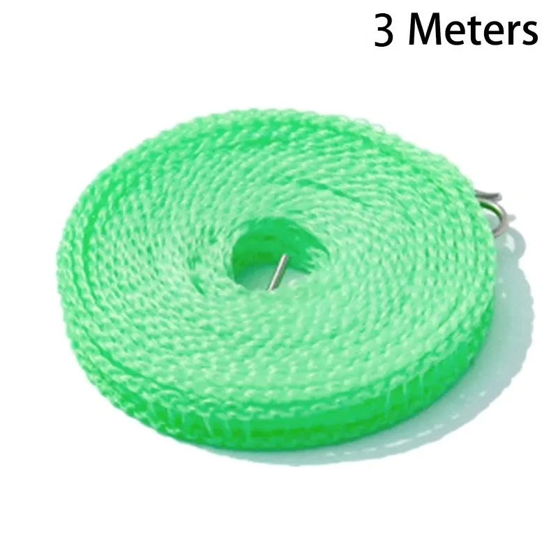 Corde à linge portable anti-vent, type clôture, 3 m / 5 m / 10 m, pour séchage extérieur, intérieur, à la maison et en voyage 10