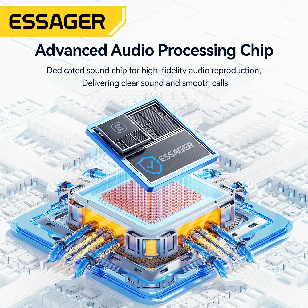 Essager – Carte son USB externe avec prise micro 3,5 mm et casque stéréo, adaptateur audio pour microphone, interface haut-parleur pour ordinateur portable 5