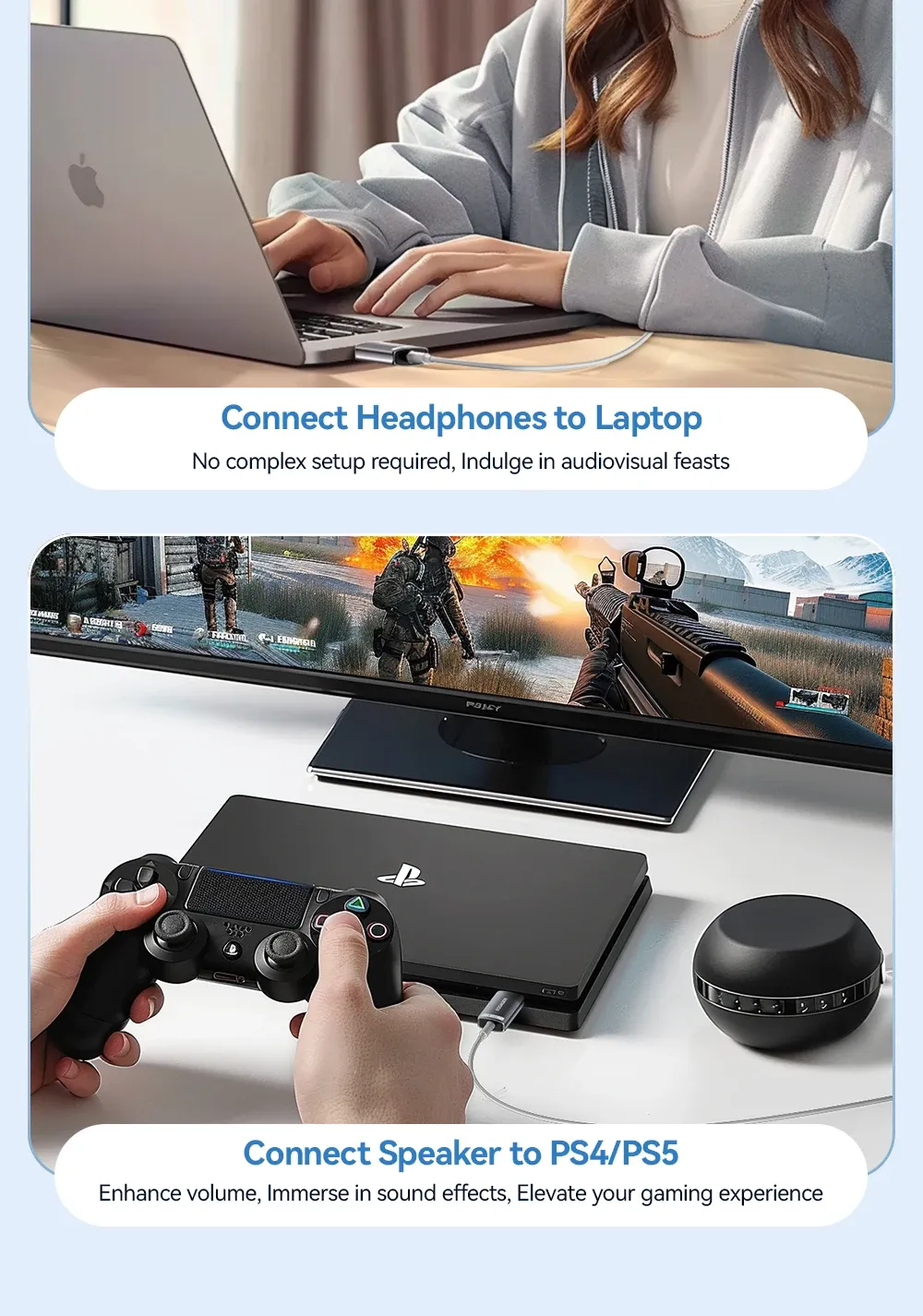 Adaptateur audio USB Essager, utilisation au quotidien