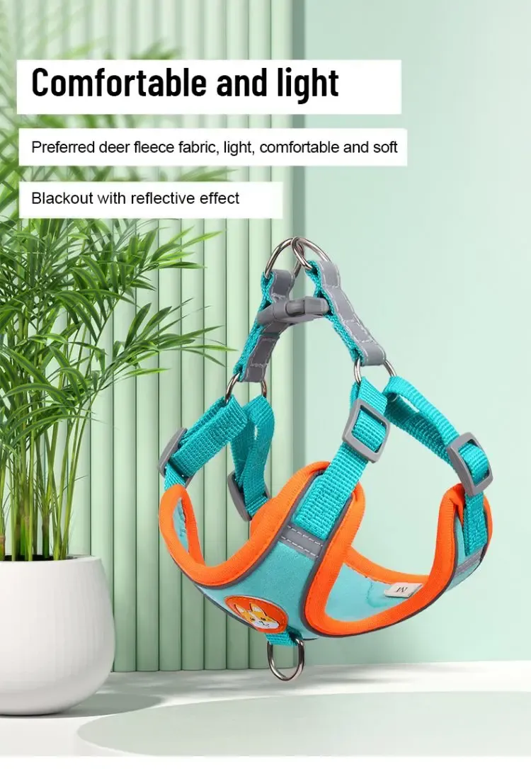 Harnais réfléchissant pour chien et chat, vue détaillée