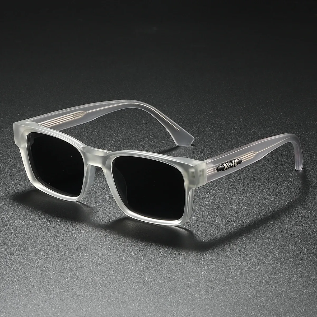 Lunettes de soleil carrées polarisées pour hommes, monture métallique unisexe, protection UV400 3