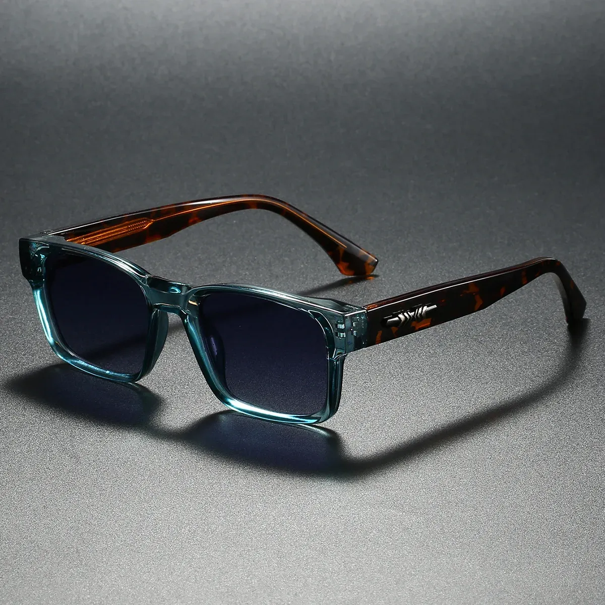 Lunettes de soleil carrées polarisées pour hommes, monture métallique unisexe, protection UV400 16