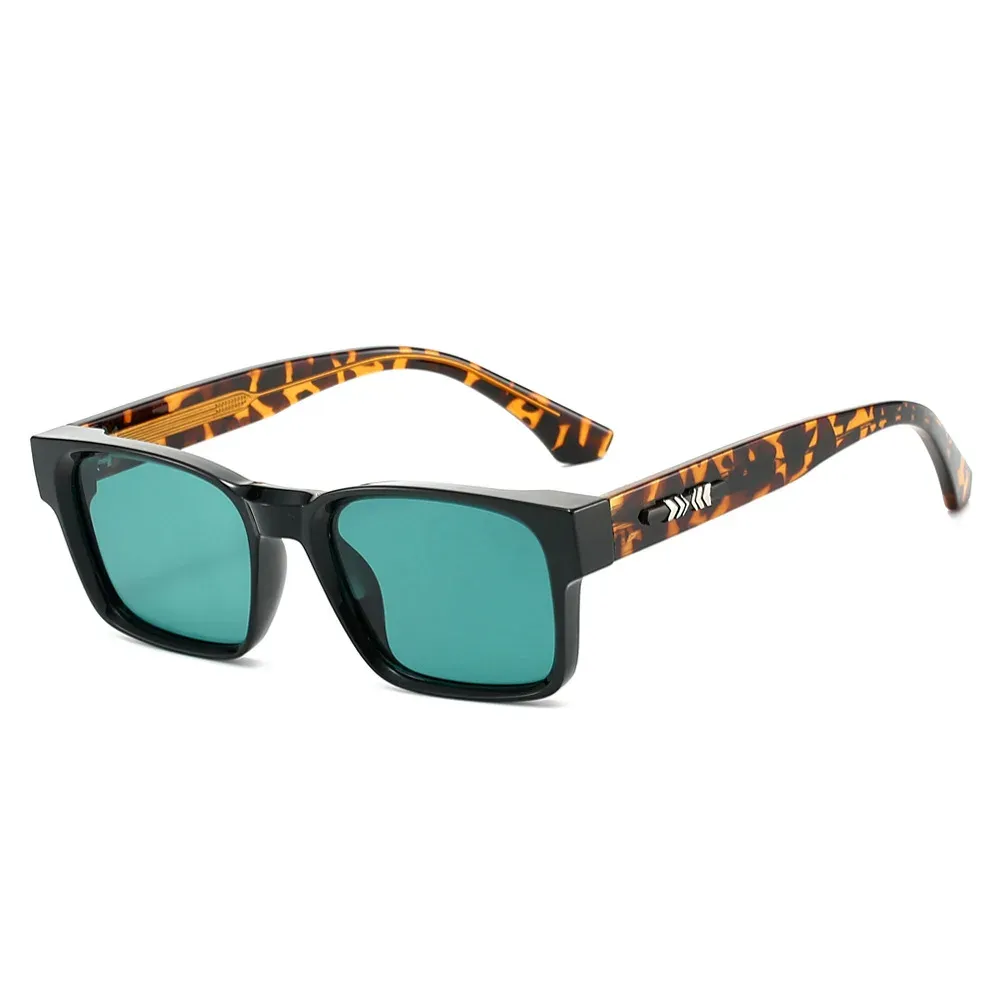 Lunettes de soleil carrées polarisées pour hommes, monture métallique unisexe, protection UV400 8