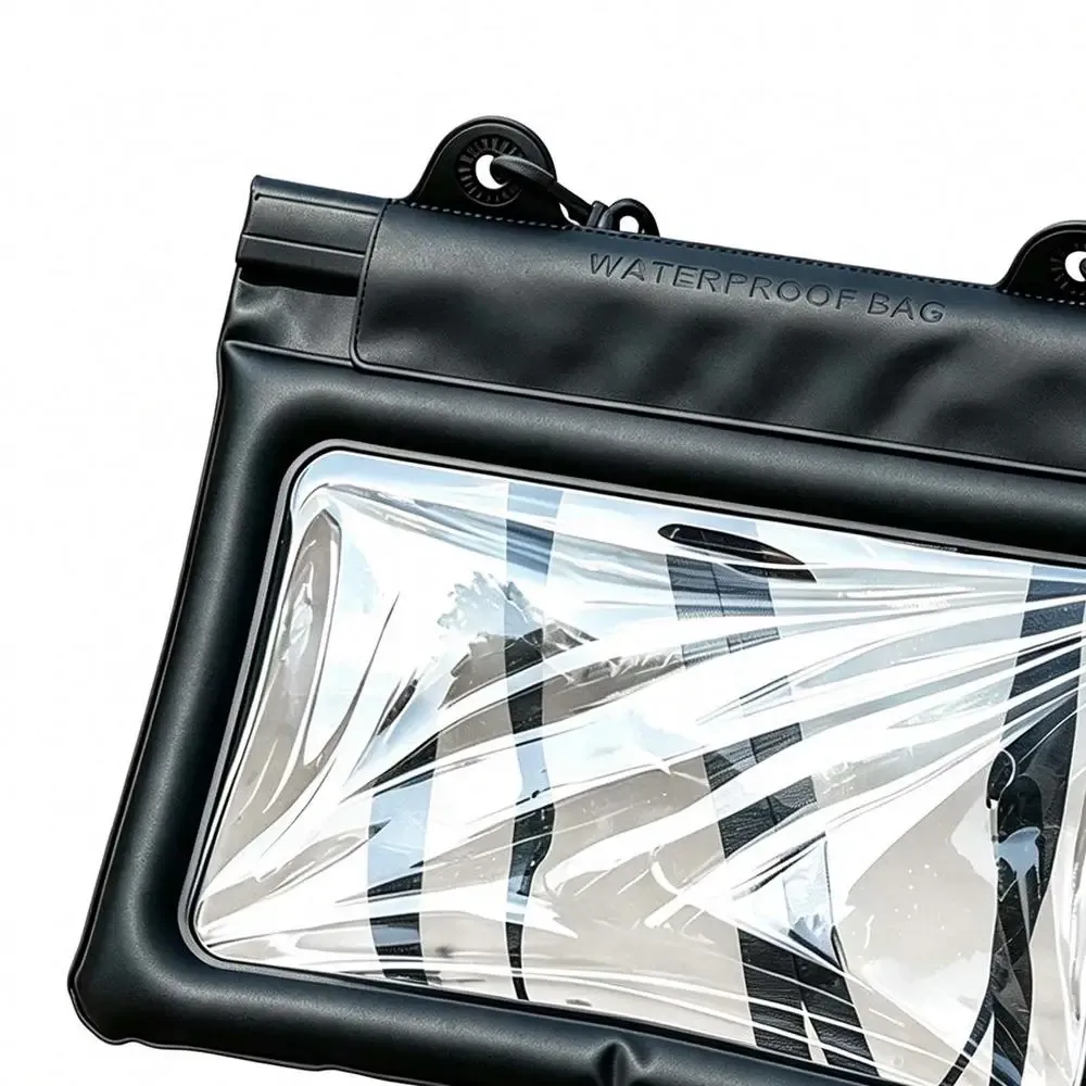 Pochette étanche à écran tactile, détail de la fermeture