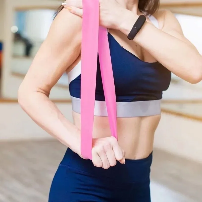 Ensemble de bandes de résistance en latex pour l'entraînement musculaire, le yoga et le fitness, à la maison et en voyage 3