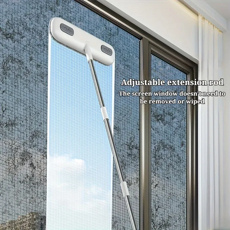 Brosse de nettoyage de vitres en situation d'utilisation