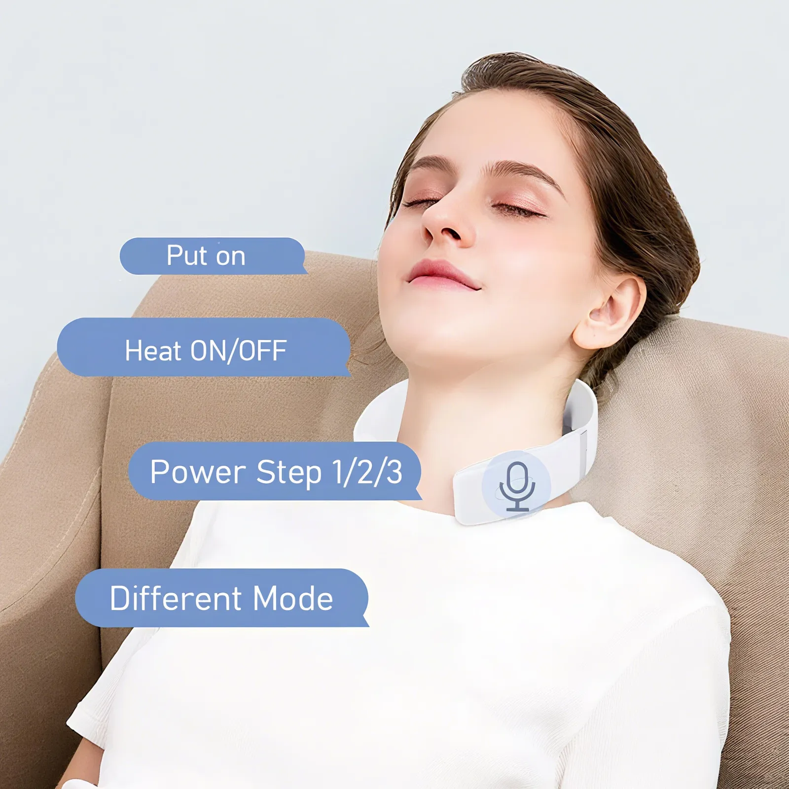 Masseur de cou rechargeable F2 détail des électrodes