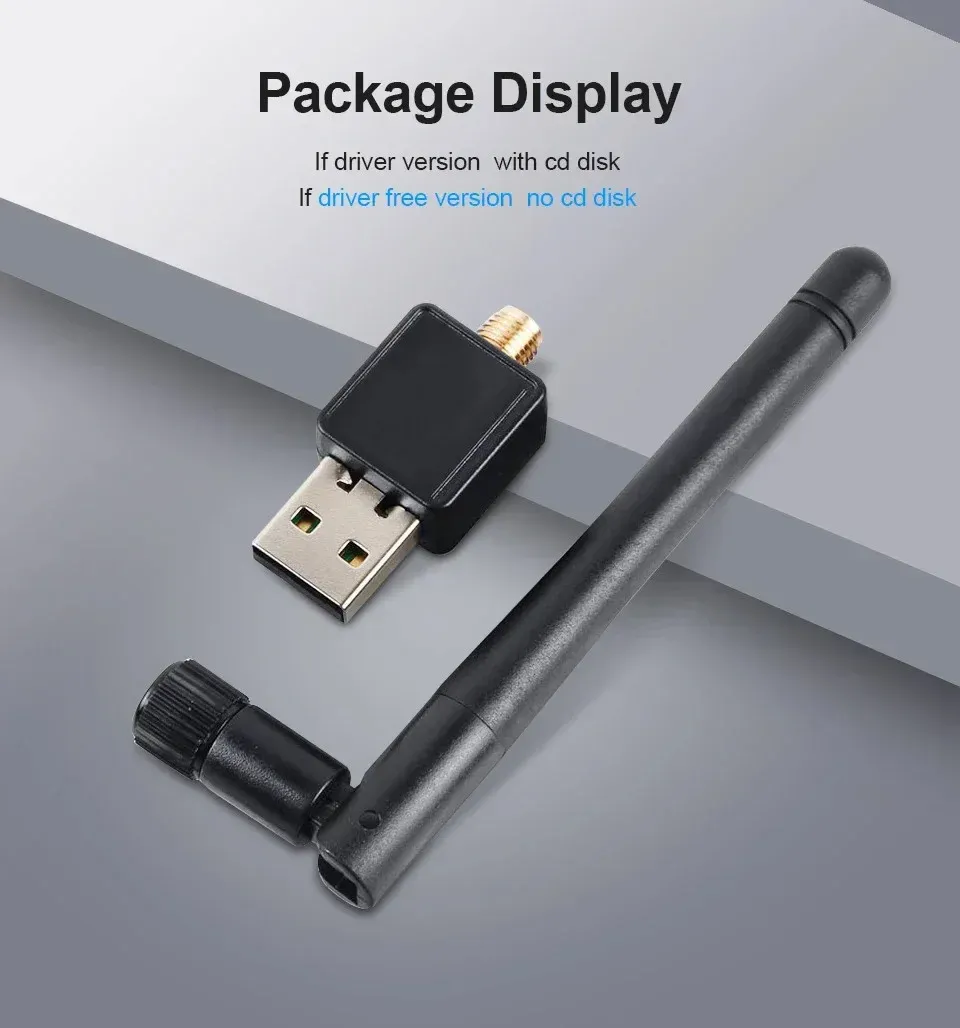 Adaptateur USB Wi-Fi 150 Mbps – Mini carte réseau sans fil 2,4 GHz 802.11b/g/n/ac pour PC 5