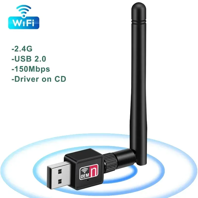 Adaptateur USB Wi-Fi 150 Mbps – Mini carte réseau sans fil 2,4 GHz 802.11b/g/n/ac pour PC 8