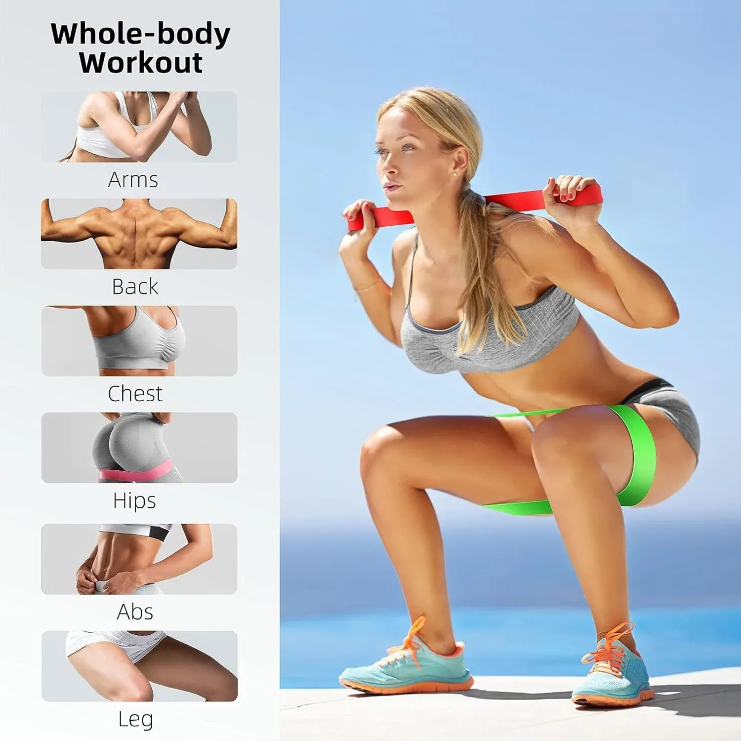 Bandes de résistance en TPE, ensemble de fitness 4
