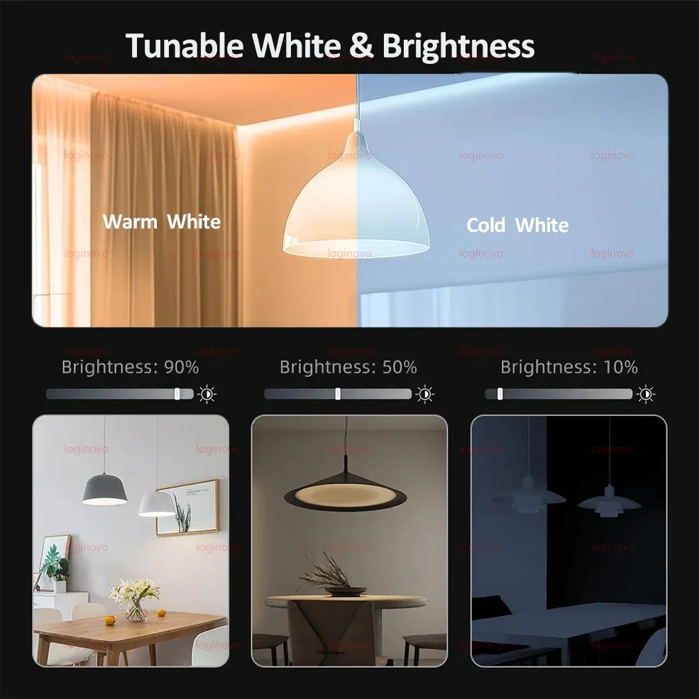 Ampoule LED connectée dans un intérieur
