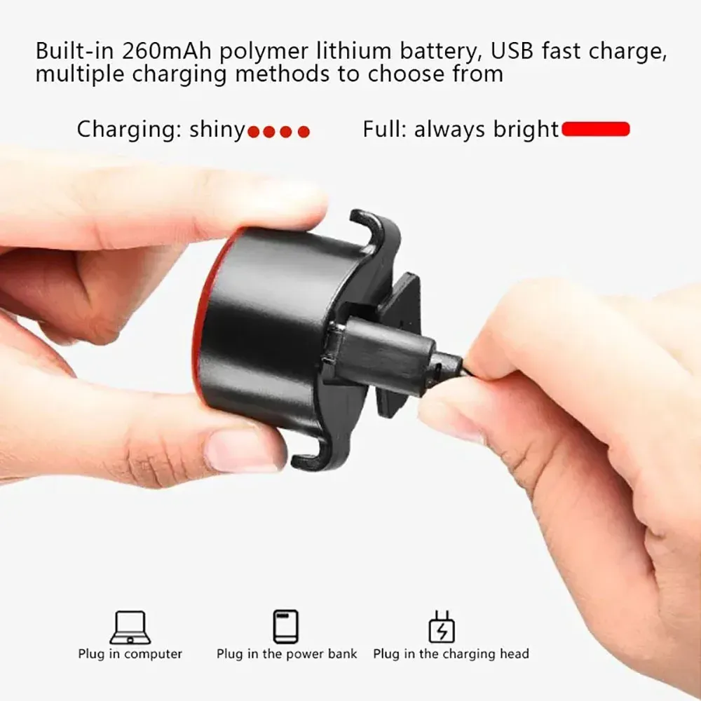 Feu de vélo rechargeable avec câble USB