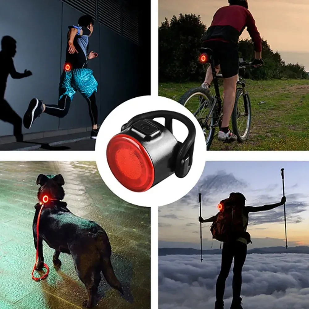 Feu de vélo rechargeable sous plusieurs angles