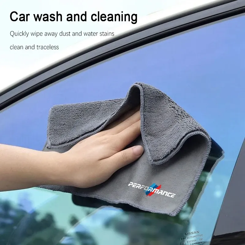 Serviette de voiture en microfibre, chiffon de nettoyage super absorbant pour BMW Performance E46 E60 E90 E39 E87 E36 E92 E70 E91 X3 X5 X1 X2 X4 X6 3