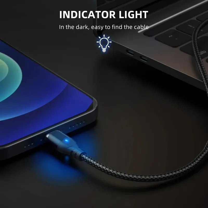 Câble magnétique à charge rapide Micro USB / USB-C pour téléphone portable 5