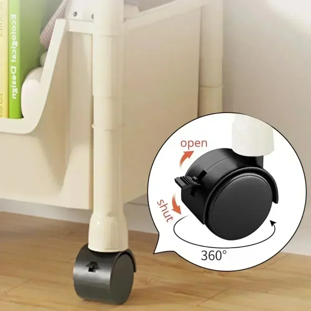 Étagère de rangement mobile sur roulettes pour cuisine, chariot à jouets et collations, étagère d'appoint de bureau 6