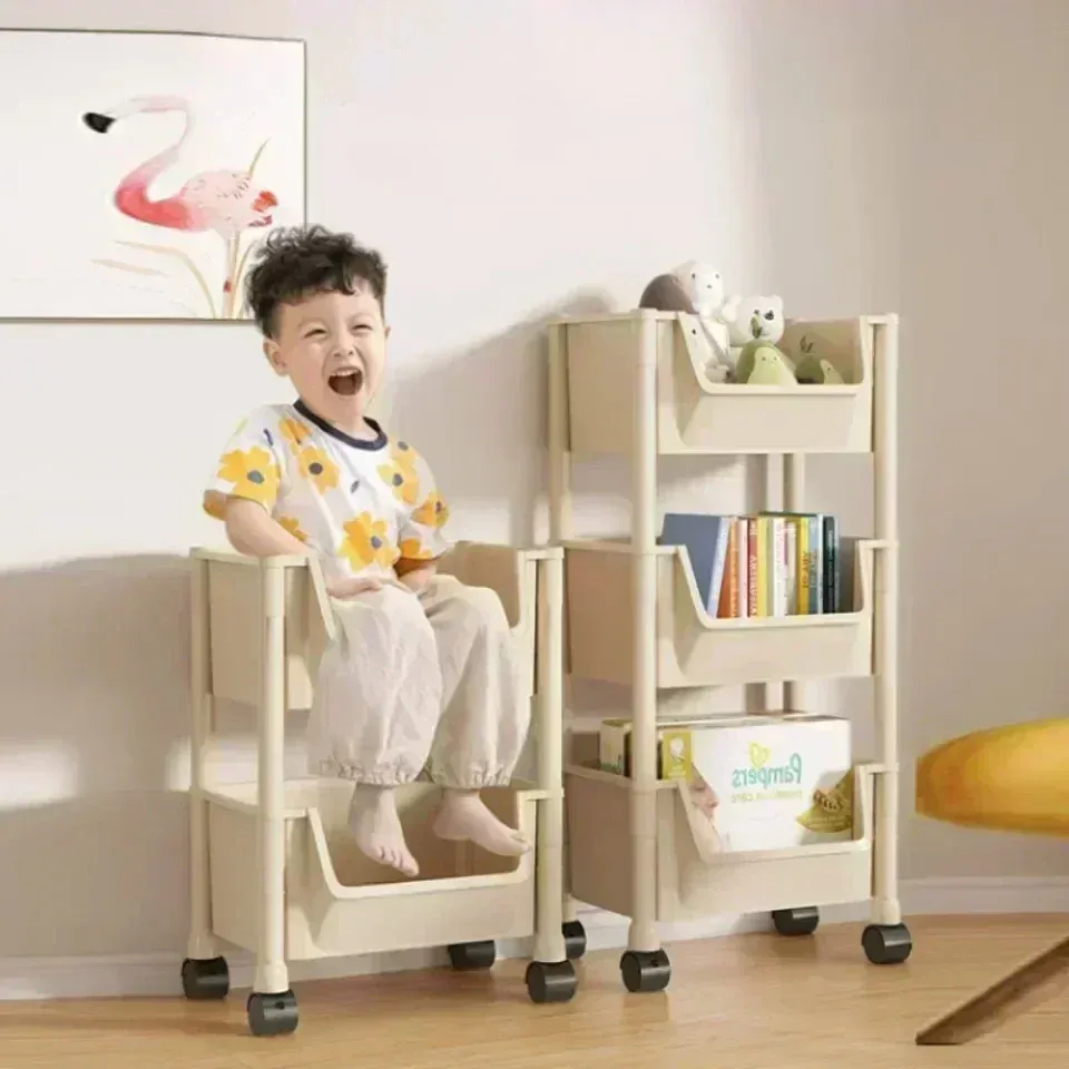 Étagère de rangement mobile en situation