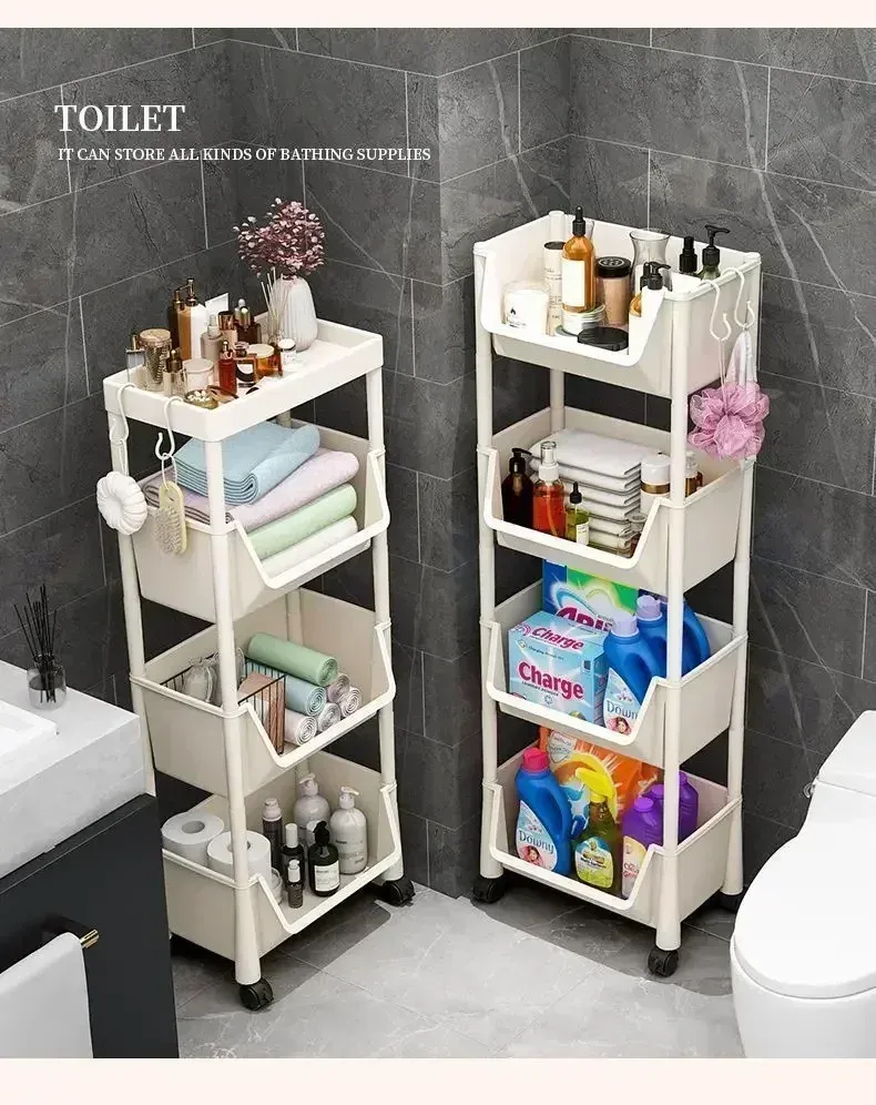 Étagère de rangement mobile, rangement polyvalent
