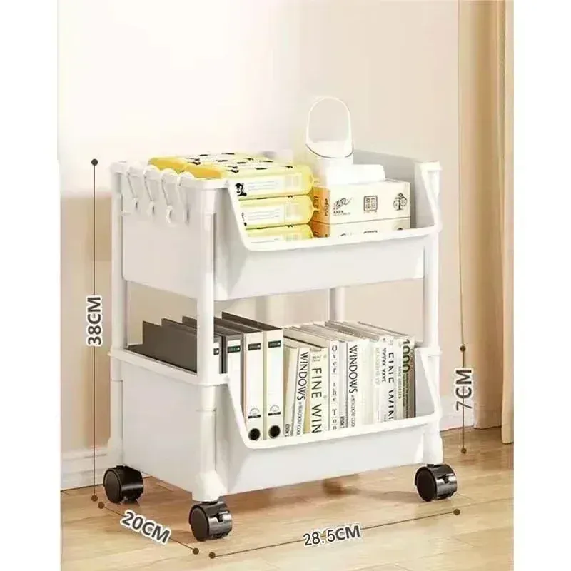 Étagère de rangement mobile sur roulettes pour cuisine, chariot à jouets et collations, étagère d'appoint de bureau 10