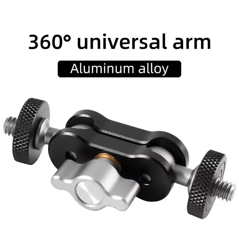 Bras articulé universel en aluminium à filetage 1/4" pour éclairage d'appoint et support photo