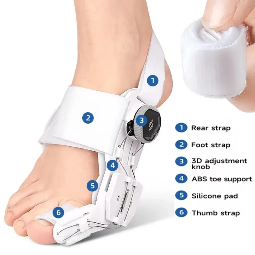 Correcteur d'orteil réglable et rotatif pour hallux valgus 5
