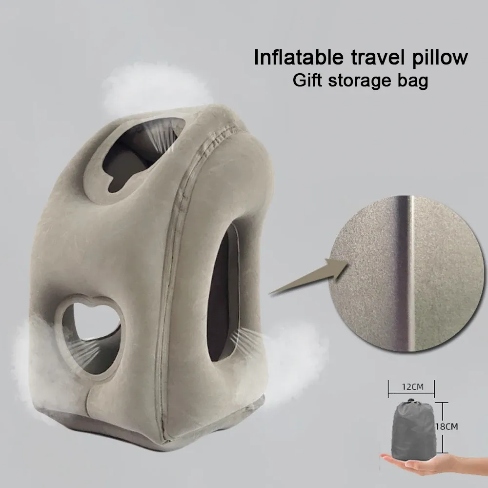 Oreiller de voyage gonflable et portable pour le soutien du cou 2