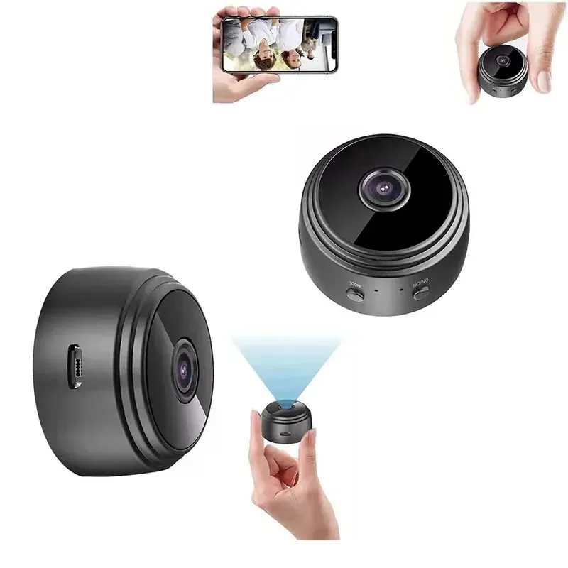 Mini caméra de surveillance IP WiFi HD 1080p A9, micro caméscope sans fil, version vision nocturne, audio et vidéo, sécurité, maison connectée 4