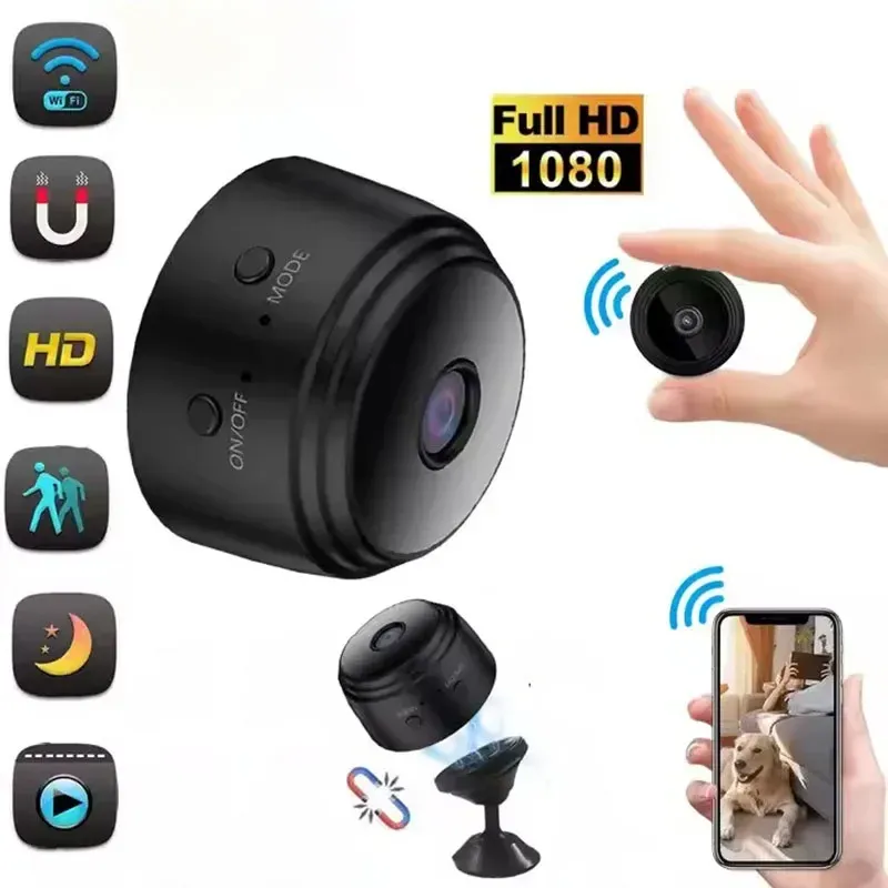 Mini caméra IP WiFi A9 vue de face