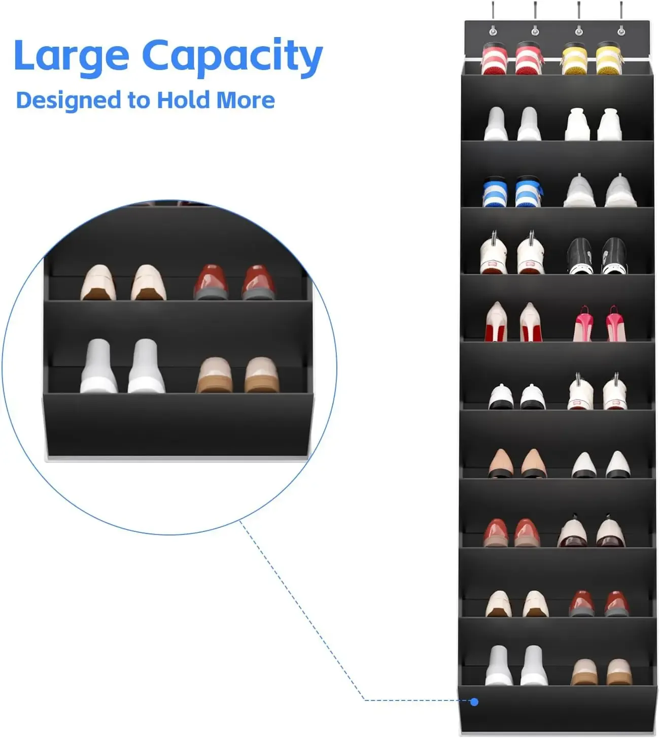 Organisateur suspendu utilisé pour ranger des accessoires