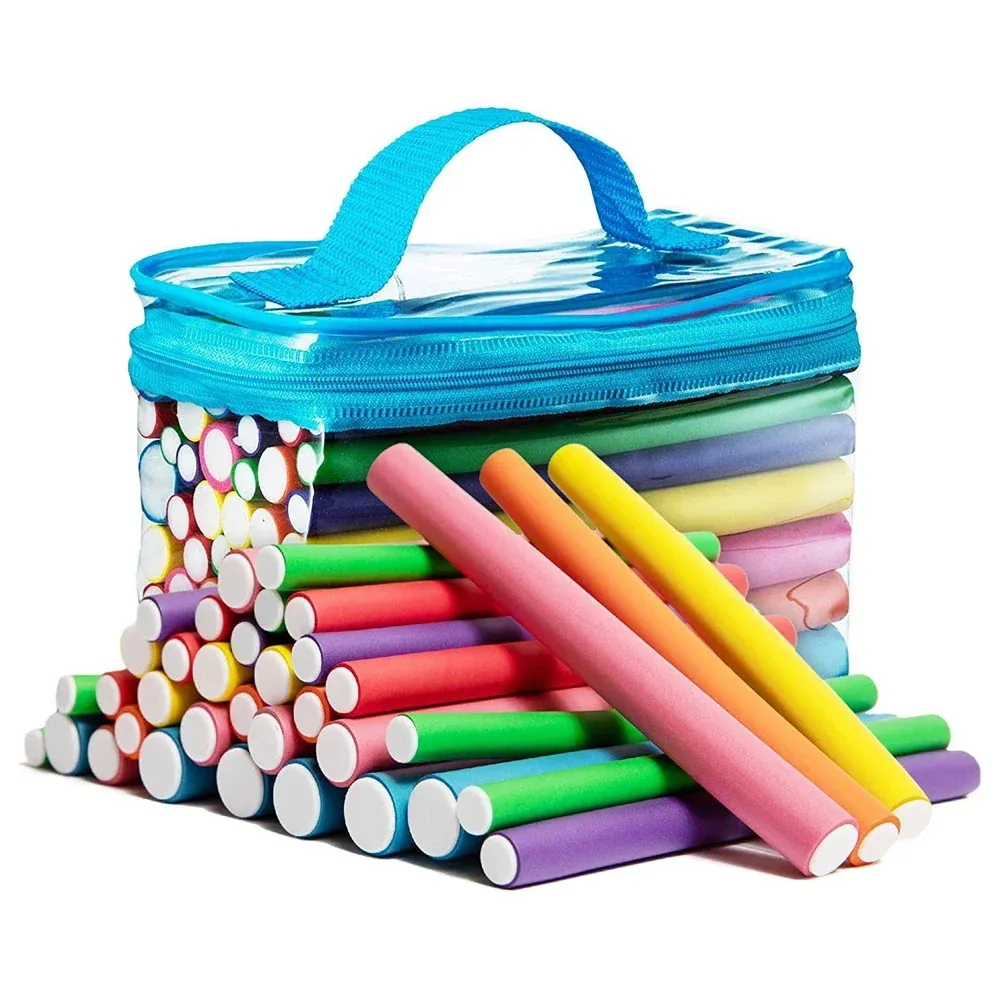 Lot de 42 bigoudis en mousse souple sans chaleur pour boucles - Image 1