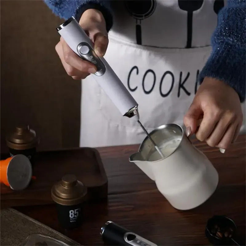 Mousseur à lait électrique sans fil rechargeable par USB, portatif 3