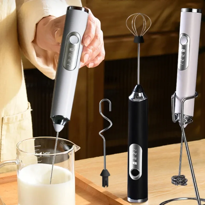 Mousseur à lait électrique sans fil rechargeable par USB, portatif 1