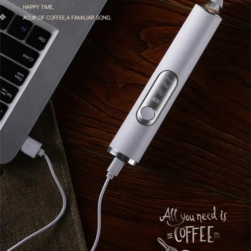 Mousseur à lait électrique sans fil rechargeable par USB, portatif 6