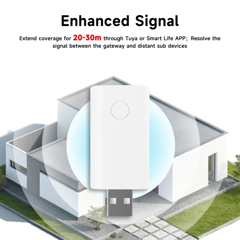 Répéteur de signal Zigbee 3.0 Tuya Mini, amplificateur USB compatible Smart Life, nécessite une passerelle pour domotique 5