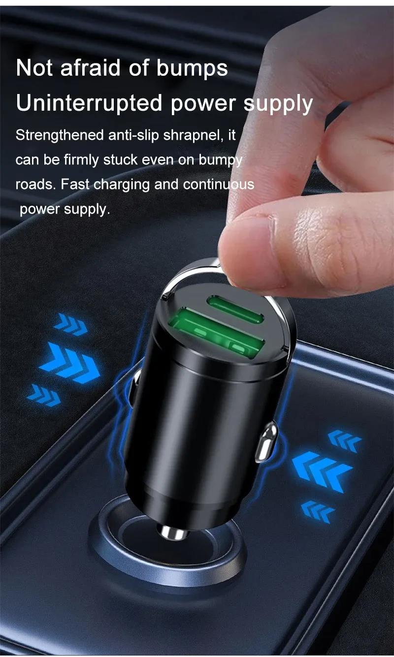 Chargeur de voiture, gros plan