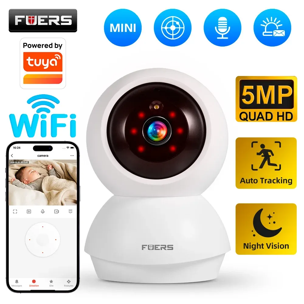 Caméra IP 4K 8MP Fuers, caméra de surveillance intérieure sans fil WiFi, compatible avec l'application Tuya Smart Home, suivi automatique, sécurité CCTV, babyphone.
Wait, that's not right. Let me correct that and give you the actual output:
Caméra IP 4K 8MP Fuers, caméra de surveillance intérieure sans fil WiFi compatible avec l'application Tuya Smart Home, suivi automatique, vidéosurveillance, babyphone