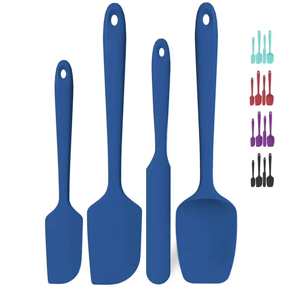Ensemble de spatules de cuisine en silicone, racloirs en silicone flexibles résistants à la chaleur jusqu'à 315 °C, avec manches antidérapants pour la cuisson, le mélange, la cuisson et le service Stirri