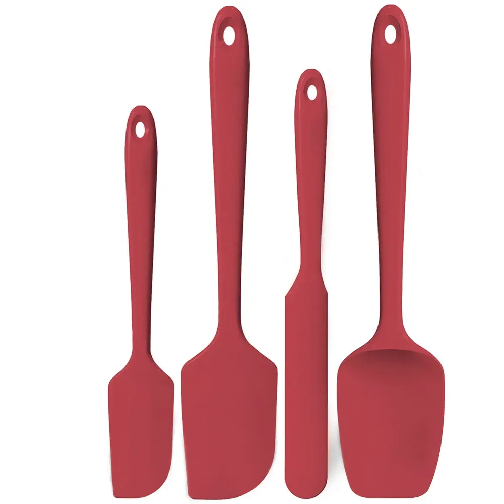 Ensemble de spatules de cuisine en silicone, racloirs en silicone flexibles résistants à la chaleur jusqu'à 315 °C, avec manches antidérapants pour la cuisson, le mélange, la cuisson et le service Stirri 10