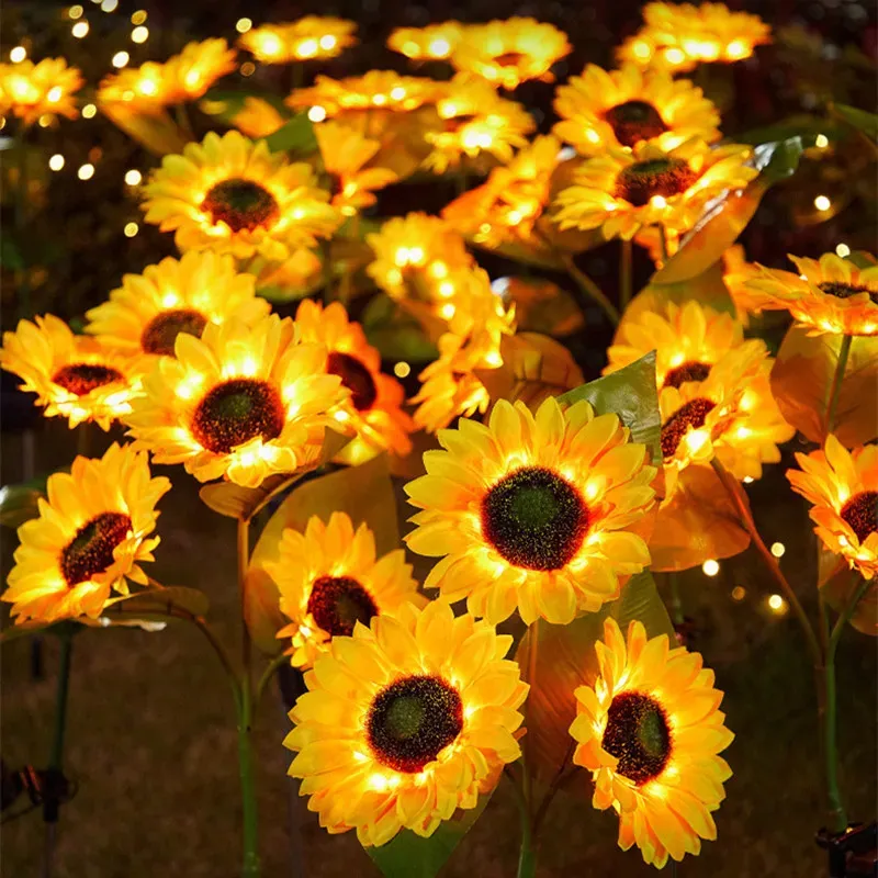 Détail de la lampe tournesol solaire LED