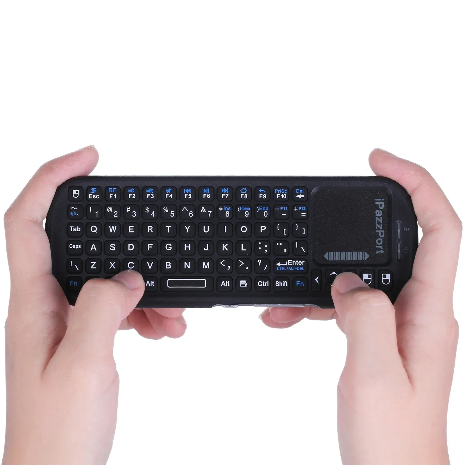 IPazzPort Mini clavier sans fil Bluetooth et 2,4 GHz avec souris et pavé tactile pour Android TV Box, PC, tablette, PS4, Raspberry Pi 3 et HTPC - Image 1