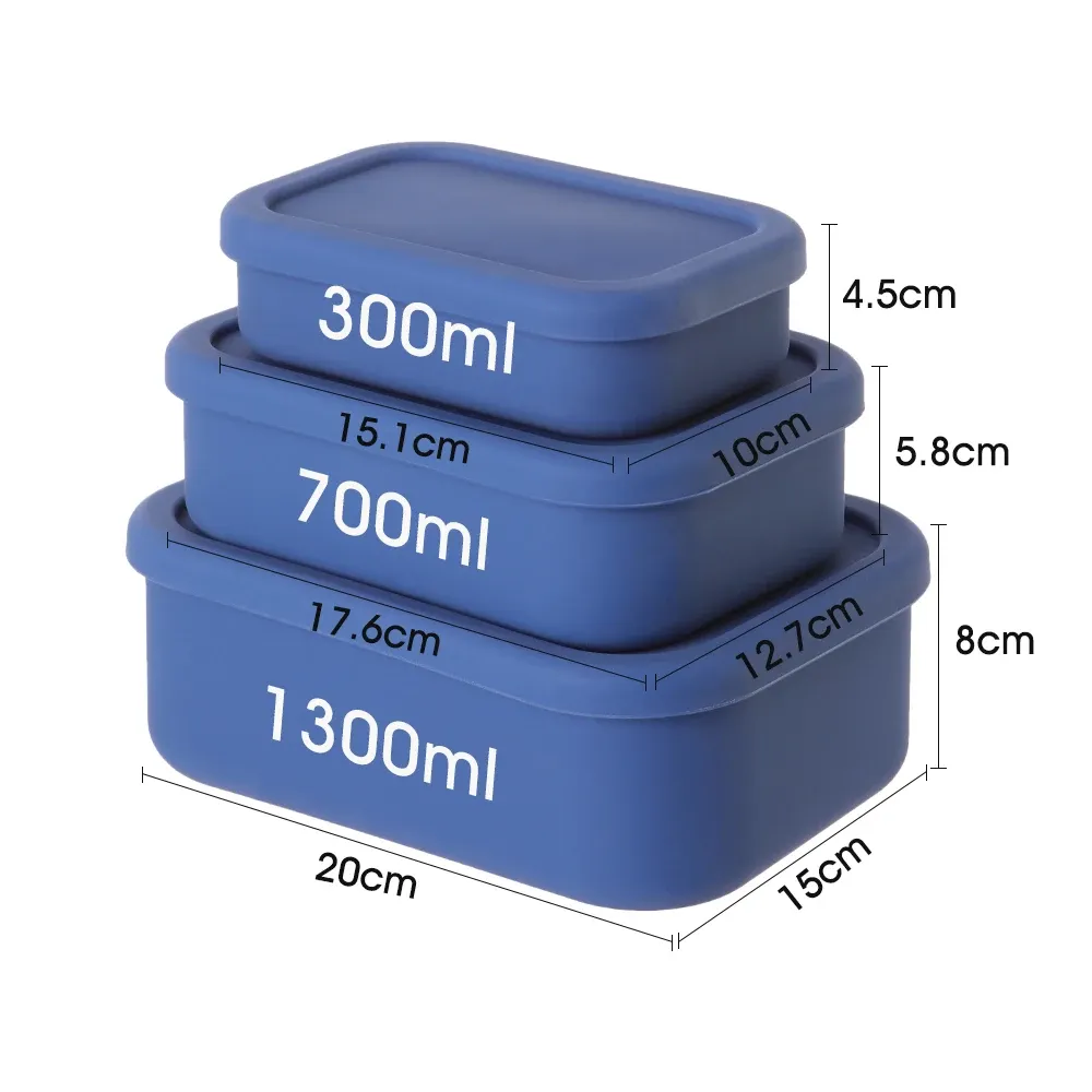 Boîte à lunch Bento étanche et réutilisable, sans bisphénol A, en silicone, pour enfants, adultes et adolescents 13