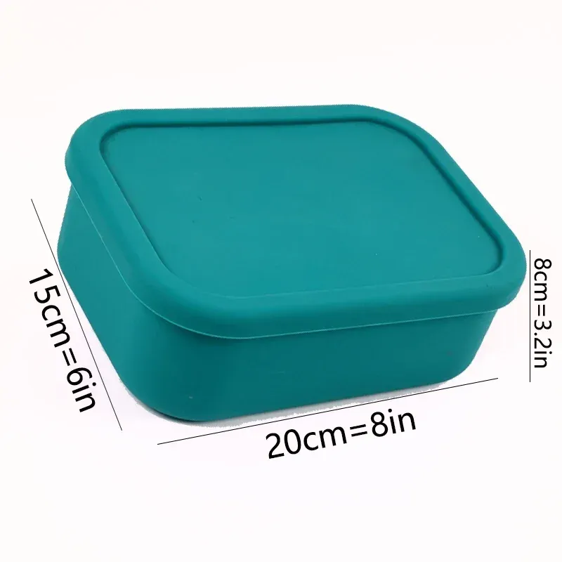 Boîte à lunch Bento étanche et réutilisable, sans bisphénol A, en silicone, pour enfants, adultes et adolescents 10