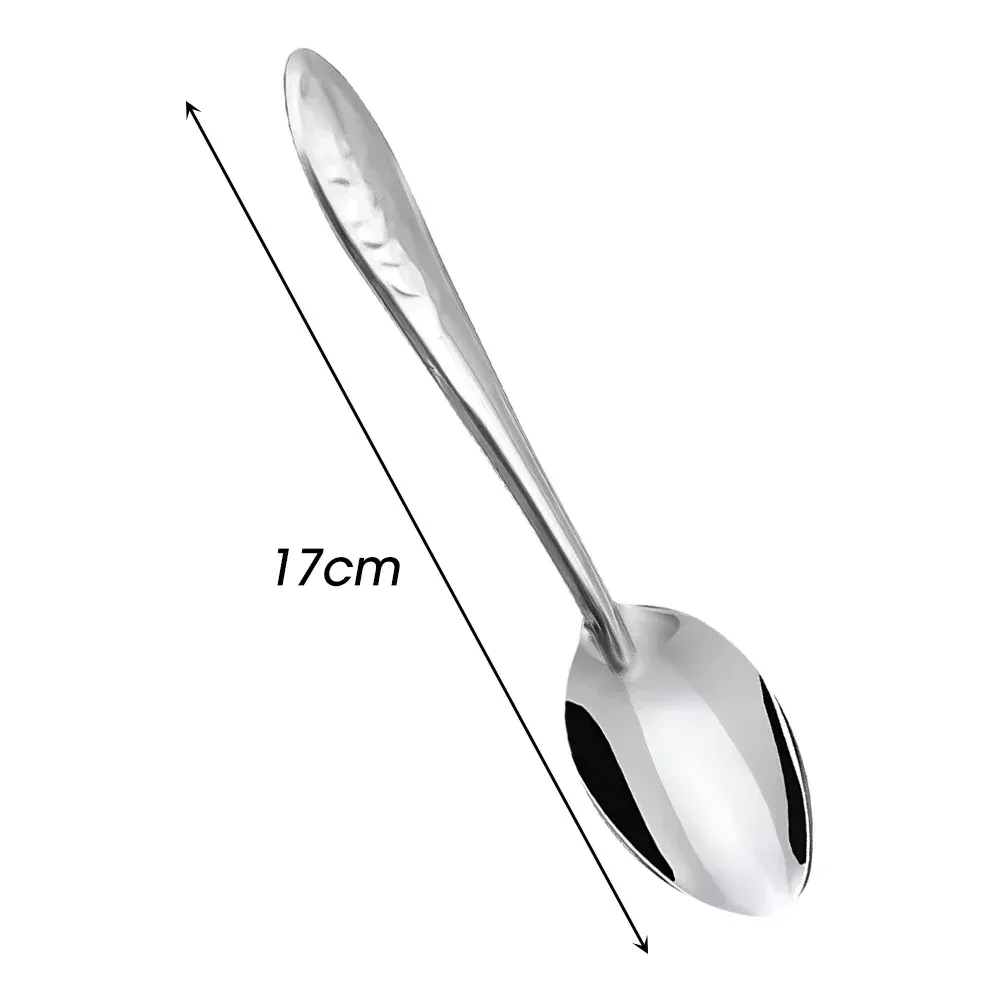 Cuillères à glace en acier inoxydable, 17 cm, à long manche, pour dessert et crème glacée 6