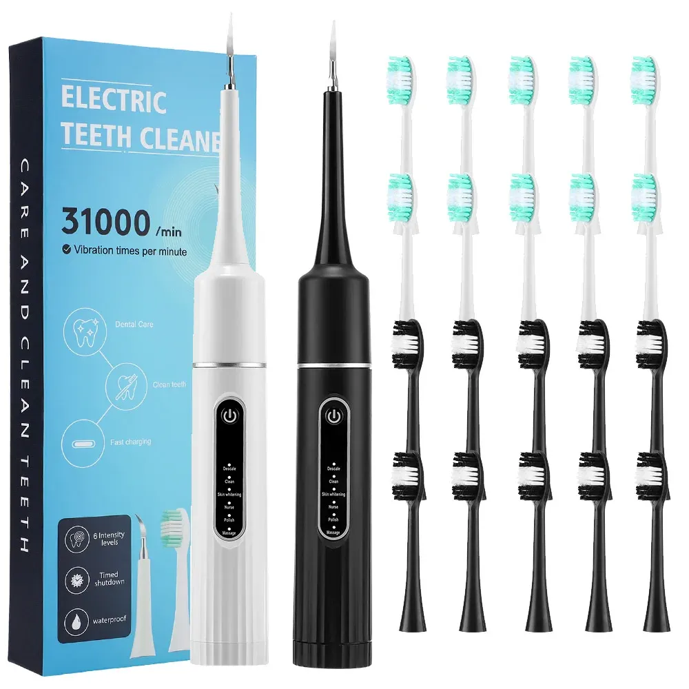 Brosse à dents électrique sonique avec kit de détartrage et de blanchiment