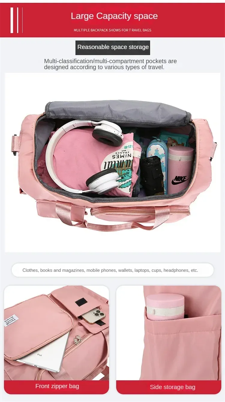 Sac de voyage femme, présentation en contexte