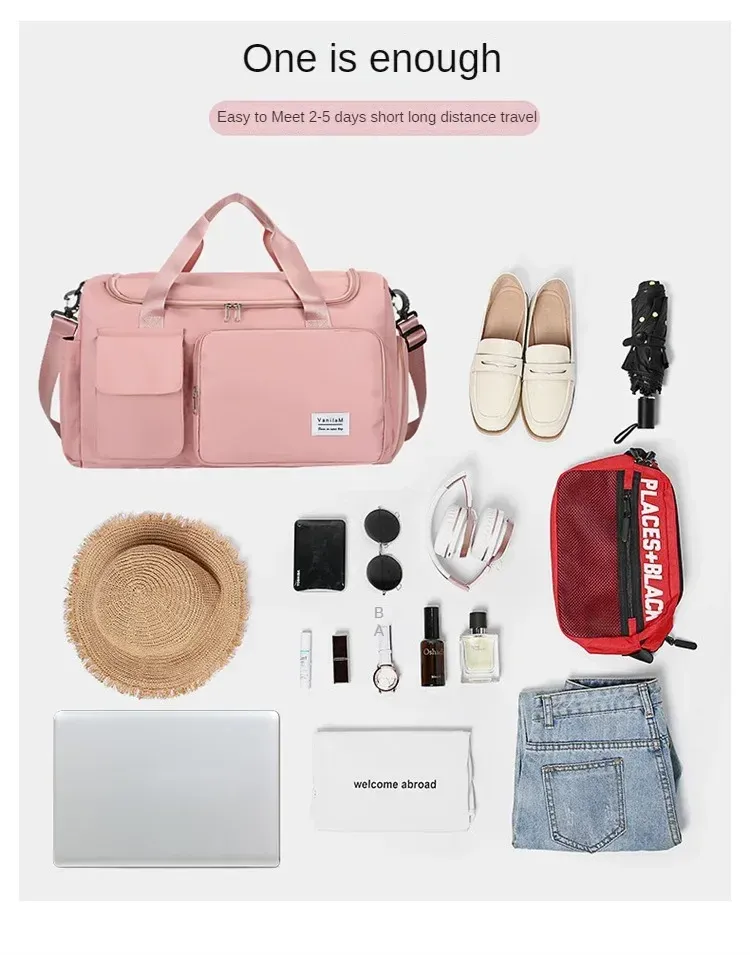 Sac de voyage femme, détail de la sangle