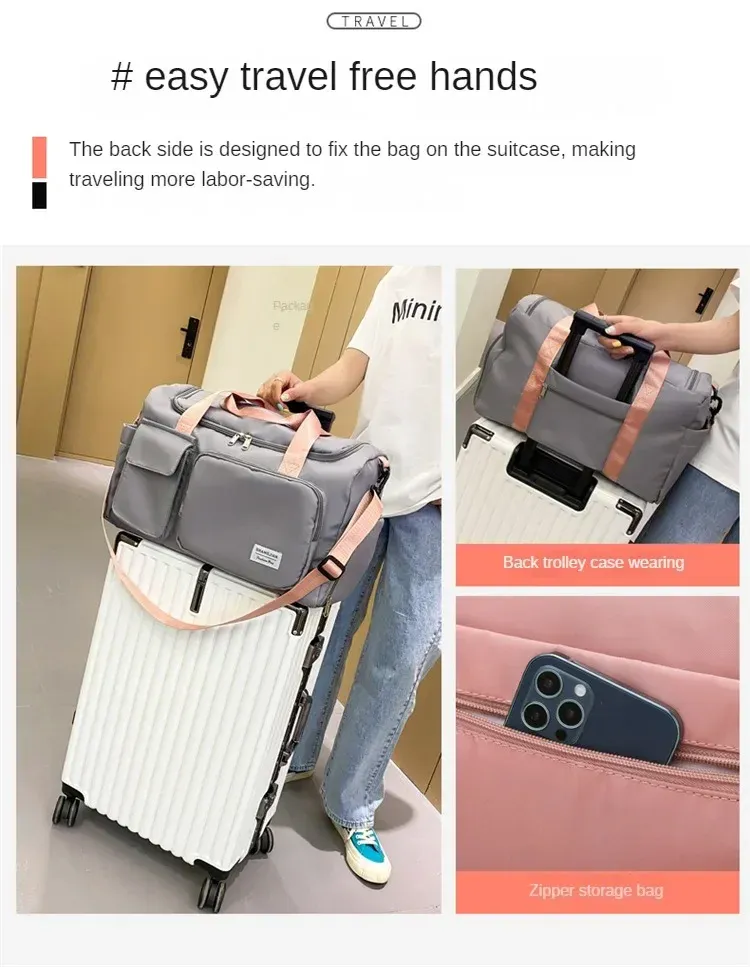 Sac de voyage femme, organisation intérieure