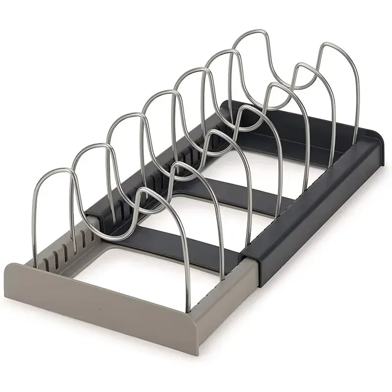 Organiseur extensible pour tiroir de cuisine, rangement multifonctionnel pour casseroles, poêles, couvercles, planches à découper et ustensiles 7