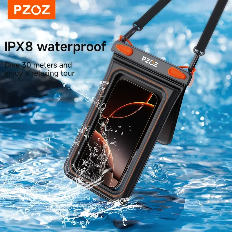 PZOZ – Étui étanche pour téléphone, pochette de plongée pour iPhone 17, 16, 13, 11 Pro Max et Samsung - Image 1